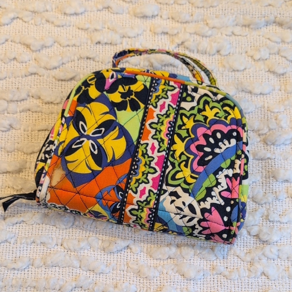 Vera Bradley Rio Travel Jewelry Organizer Quilted Patterned Zippered Pouch Bag